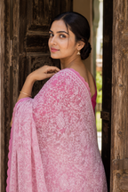 Nazneen — Hand-Embroidered Full Jaal Chikankari Saree
