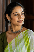 Kishalay — Shibori Tie-Dye Cotton Saree in Green