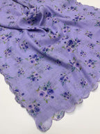 Neerja — Lavender Bloom Linen Saree