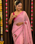 Shrija hand-painted mul saree