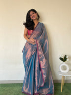 Swayamprabha raga tissue saree