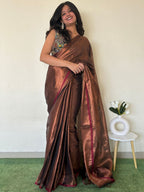 Swayamprabha raga tissue saree
