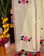 Shrija hand-painted mul saree
