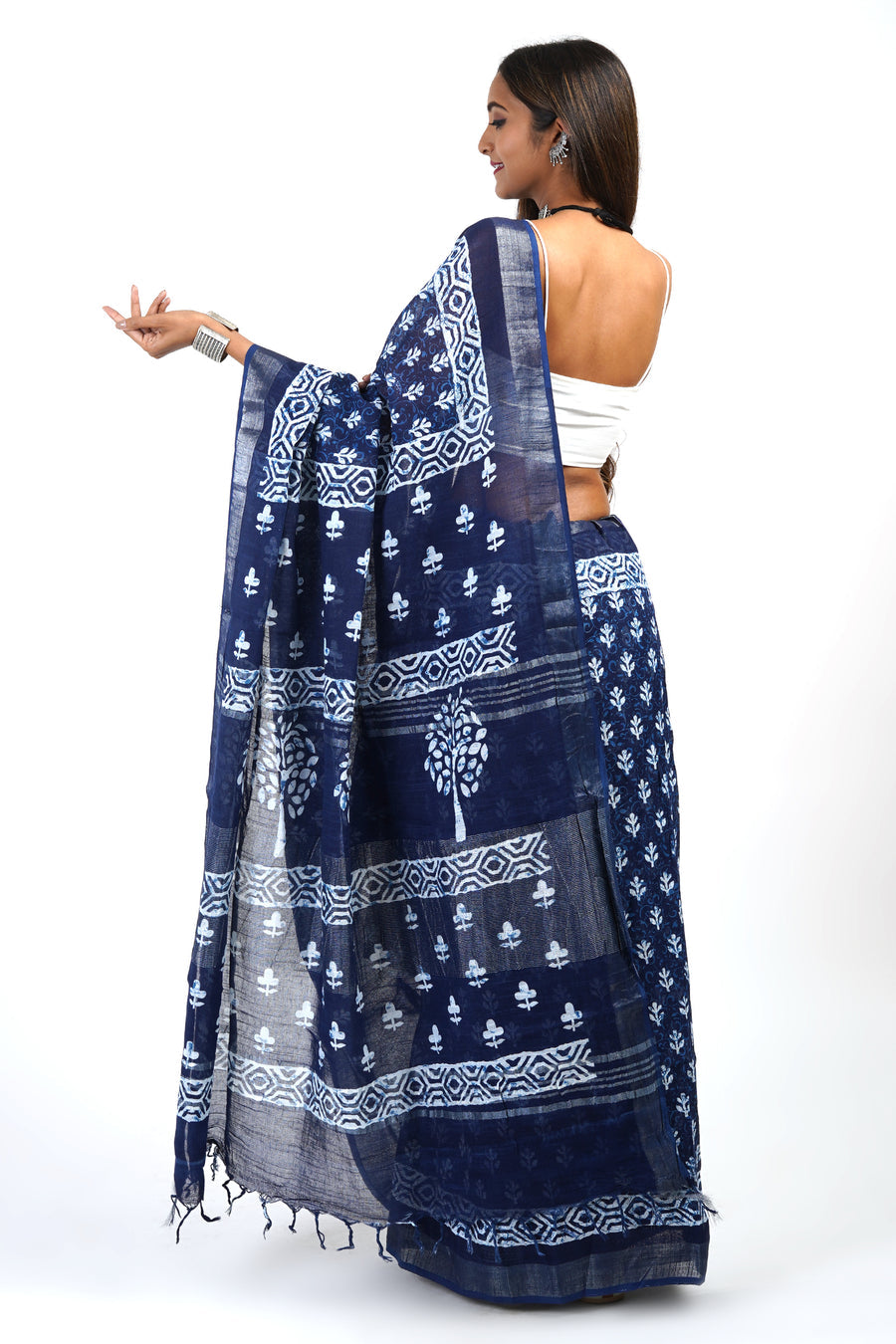 Kaanti  linen saree