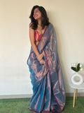 Swayamprabha raga tissue saree