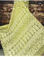Sudha full jaal chikankari saree