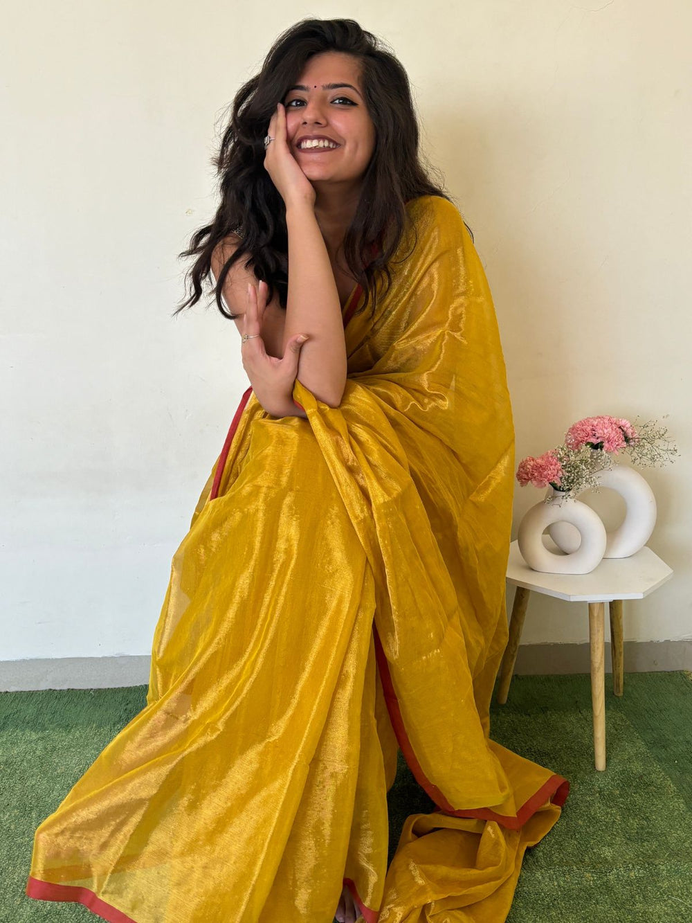 Swayamprabha raga tissue saree