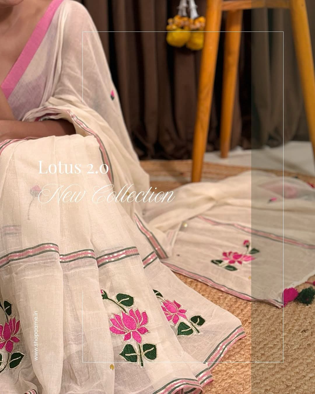 Shrija hand-painted mul saree