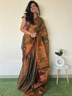 Swayamprabha raga tissue saree