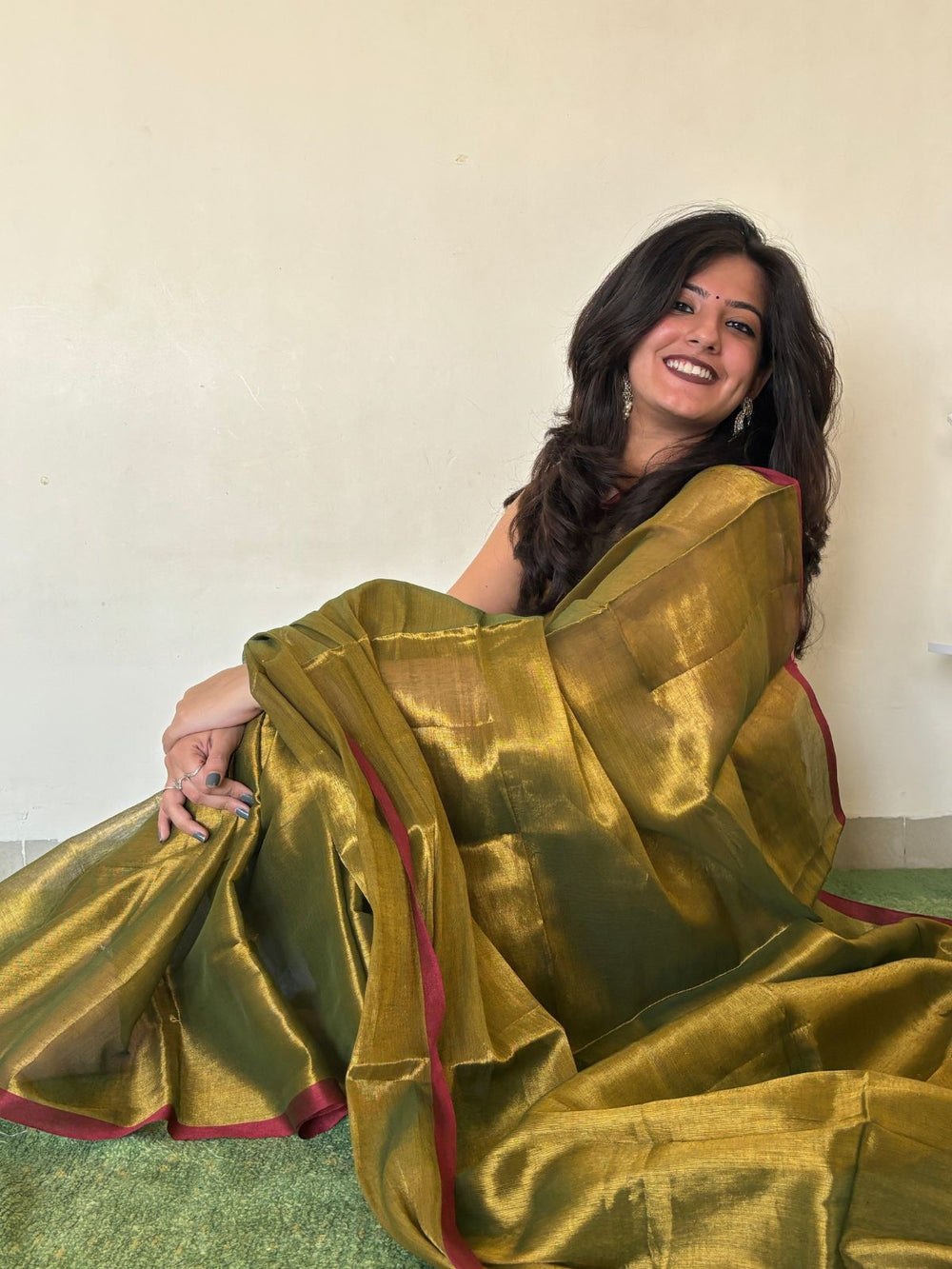 Swayamprabha raga tissue saree