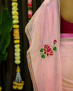 Shrija hand-painted mul saree