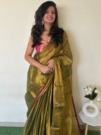 Swayamprabha raga tissue saree