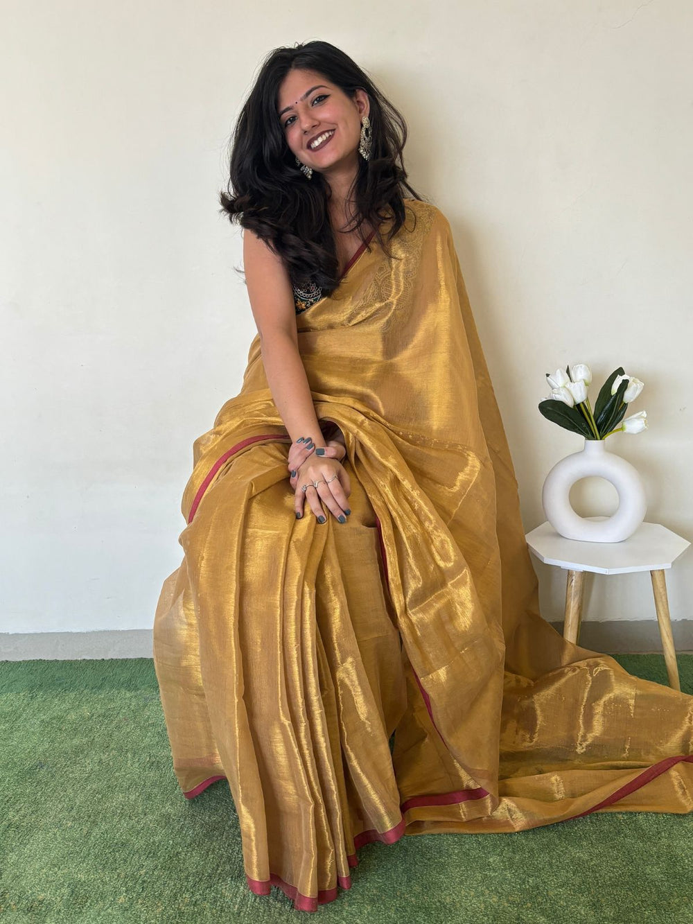 Swayamprabha raga tissue saree