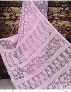 Sudha full jaal chikankari saree